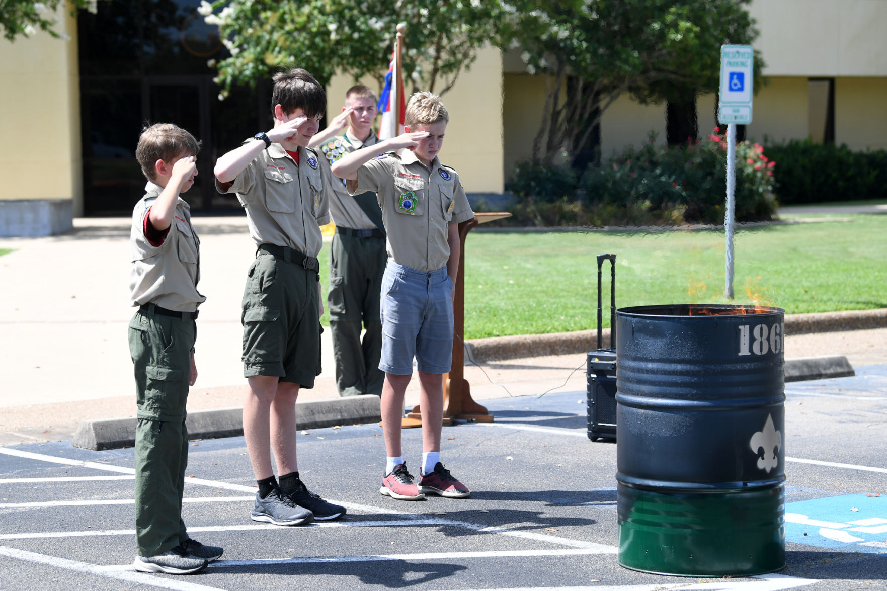 Flag retirement ceremony